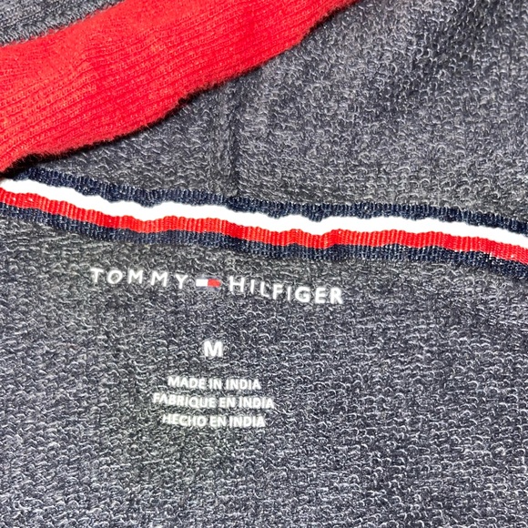 Tommy Hilfiger Cropped Pullover Hoodie Size Medium Vintage A - Picture 6 of 9